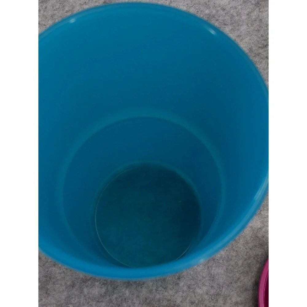 vtg 90s Tupperware Thirst Quake Teal/Purple‎ Drink Tumbler W/Lid & Carry Bag